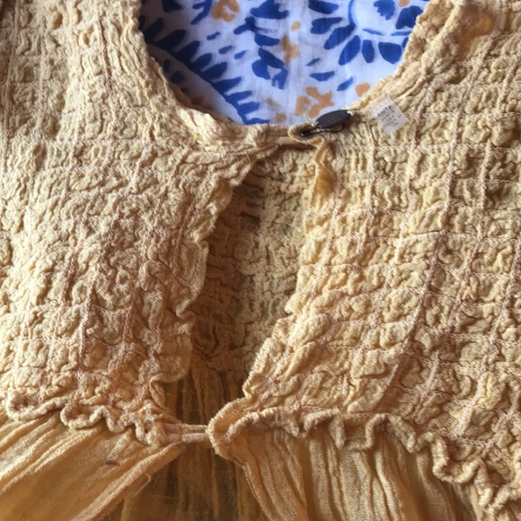 Free people fp one flutter top shirt xs 0 2 butterfly open back - Picture 6 of 6